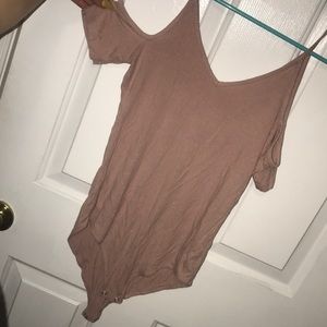 Pink ribbed bodysuit